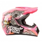 Preview: Motocrosshelm für Kinder Menja Pink