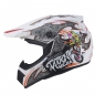 Preview: Motocrosshelm für Kinder Menja Matt-Weiss