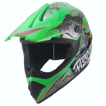 Motocrosshelm für Kinder Menja grün