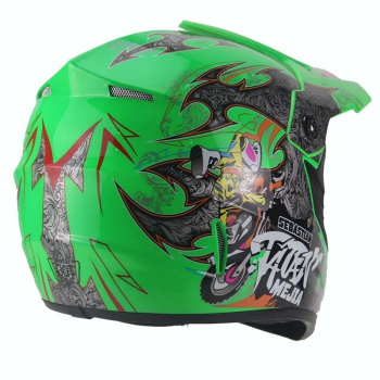 Motocrosshelm für Kinder Menja grün