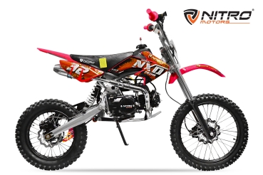 Preview: Dirtbike Nitro NXD 125 ccm 4 Takt Motor 14/17 Bereifung   Aktion !!!! statt 899.-