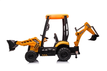Preview: Elektro Kinder Traktor JCB 4 in 1 Bagger und Bulldozer 2x30W 12V/7Ah