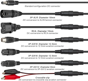 Preview: Ladegerät 60 Volt 3A 6 verschiedene Stecker für Blei Akku