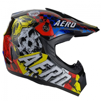 Kindermotocrosshelm Aero Sceleton