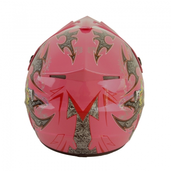 Motocrosshelm für Kinder Menja Pink
