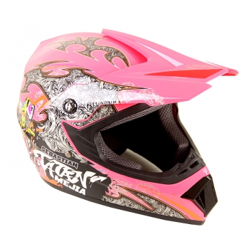 Motocrosshelm für Kinder Menja Pink
