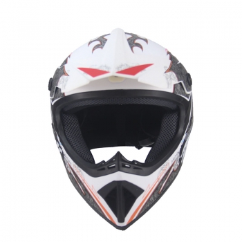Motocrosshelm für Kinder Menja Matt-Weiss