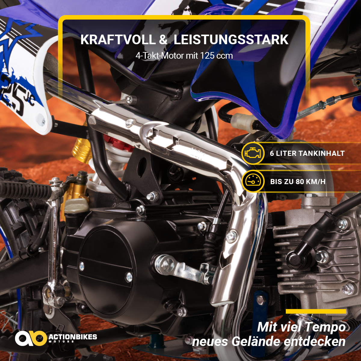  Kindermotorräder Galler - Kinder-Crossbike JC125, Benzin-Kindermotorrad 