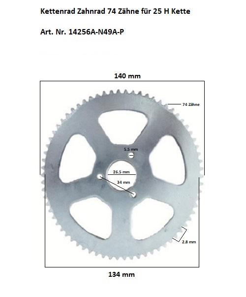 9-Zahn Kettenrad Für MY1016/MY1025 Motoren - Scooter Motor Ritzel Direktmontage