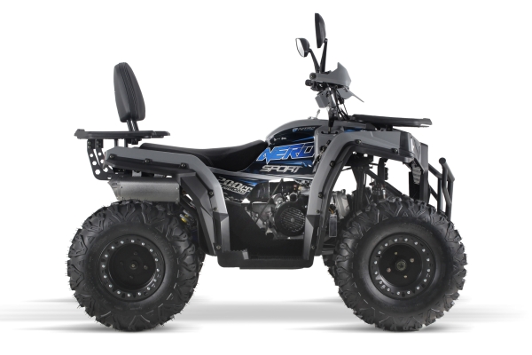 NITRO MOTORS 200cc maxi Quad Nero CVT RS10 Zoll Platin