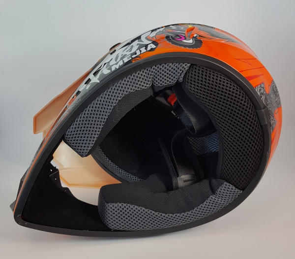 Motocrosshelm für Kinder Menja orange