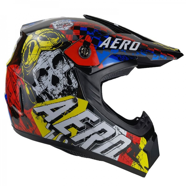 Kindermotocrosshelm Aero Sceleton