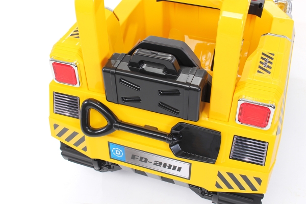 Elektrobagger für Kinder gelb