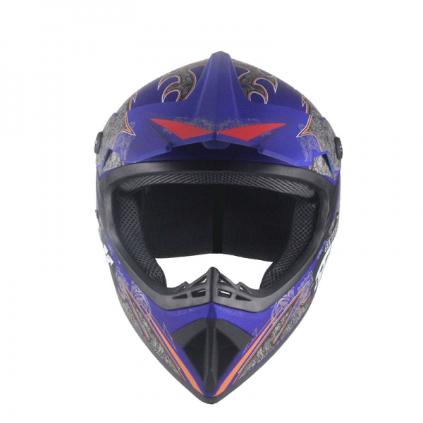 Motocrosshelm für Kinder Menja blau