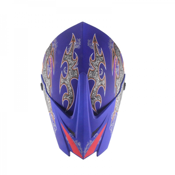 Motocrosshelm für Kinder Menja blau