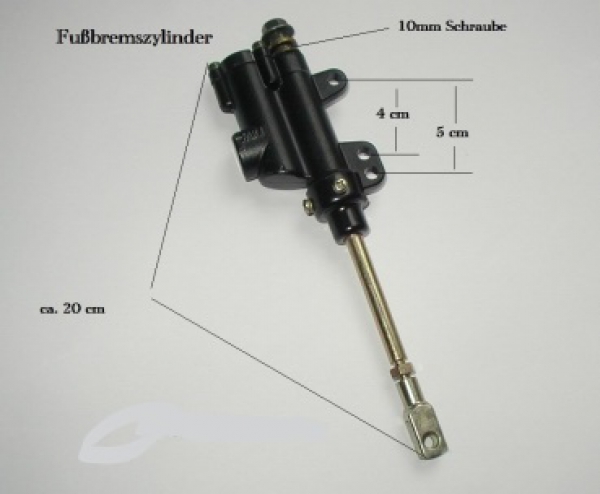 Bremszylinder hinten hydraulisch für Kindermotocross Dirtbike Quad