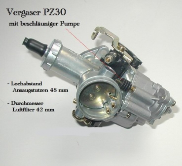 Vergaser PZ 30 mit Beschleunigerpumpe