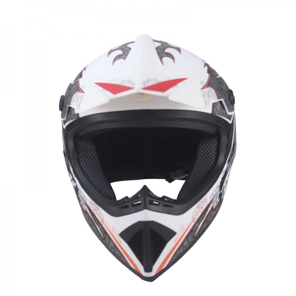 Motocrosshelm für Kinder Menja Matt-Weiss
