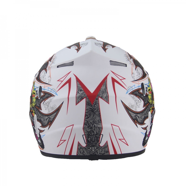 Motocrosshelm für Kinder Menja Matt-Weiss
